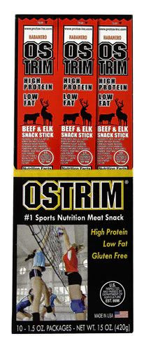 Ostrim Natural Beef & Elk Snack Stick Habanero -- 10 Sticks
