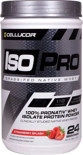 Cellucor Iso Pro Grass-Fed Native Whey Strawberry Splash -- 24 Servings