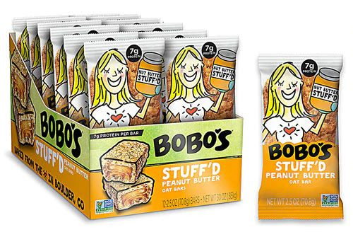 BoBos Oat Bars Stuff'D Peanut Butter -- 12 Bars