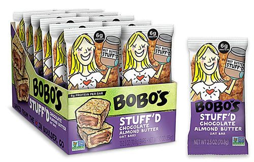 BoBos Oat Bars Stuff'D Chocolate Almond Butter -- 12 Bars