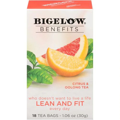 3 PACK of Bigelow Tea Benefits Citrus & Oolong Tea -- 18 Tea Bags