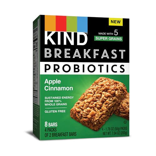 Kind Breakfast Probiotics Bar Apple Cinnamon -- 4 Pack