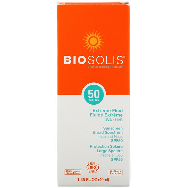 Biosolis, Extreme Fluid, Sunscreen, SPF 50, 1.35 fl. oz (40 ml)