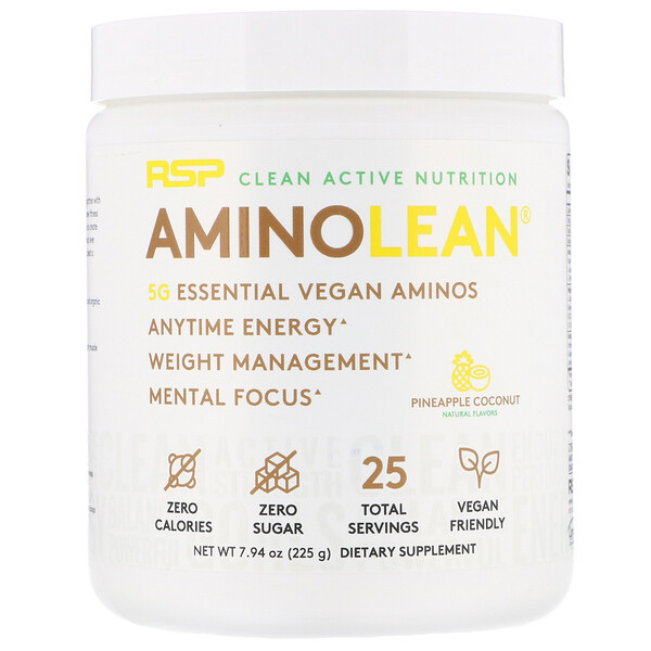 RSP Nutrition, AminoLean, Pineapple Coconut, 7.94 oz (225 g)