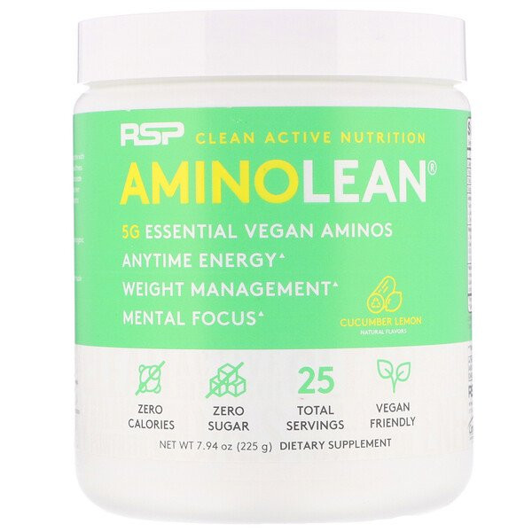 RSP Nutrition, AminoLean, Cucumber Lemon, 7.94 oz (225 g)