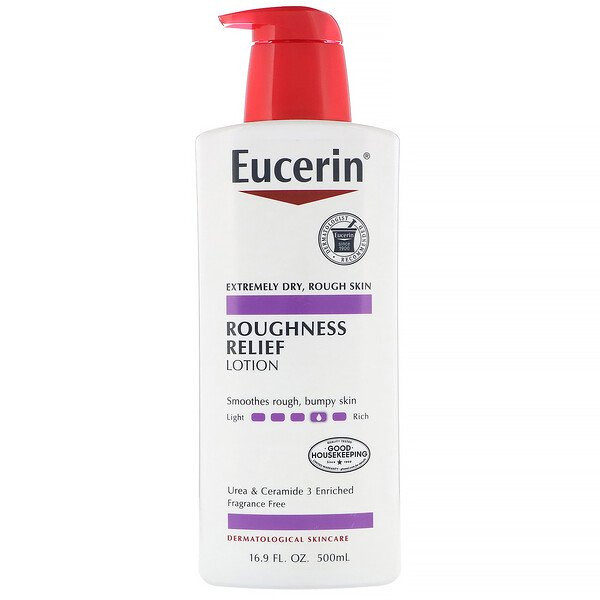 Eucerin, Roughness Relief Lotion, Fragrance Free, 16.9 fl oz (500 ml)