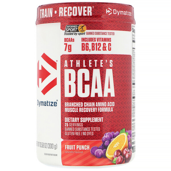 Dymatize Nutrition, Athletes BCAA, Fruit Punch, 10.58 oz (300 g)