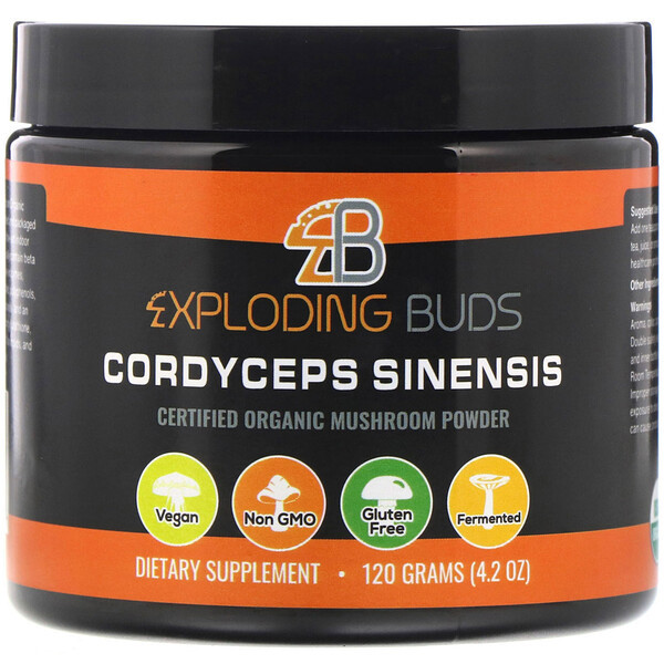 Exploding Buds, Cordyceps Sinensis, Certified Organic Mushroom Powder, 4.2 oz (120 g)