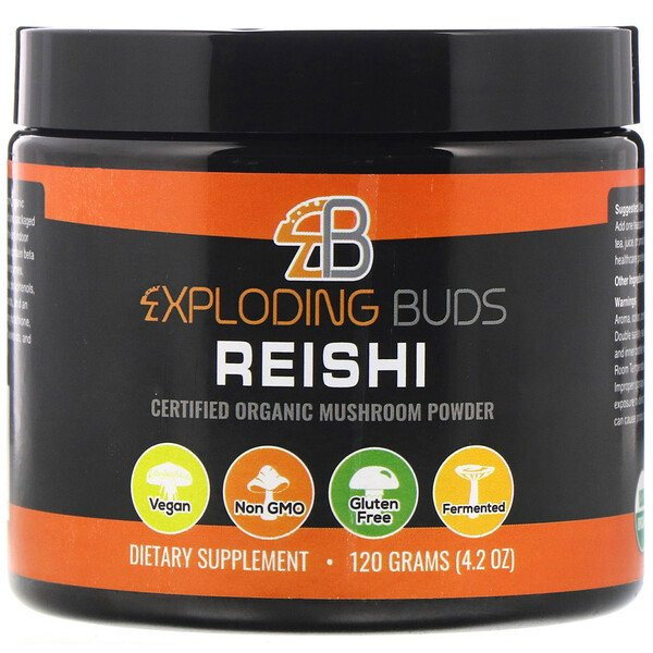 Exploding Buds, Reishi, Certified Organic Mushroom Powder, 4.2 oz (120 g)