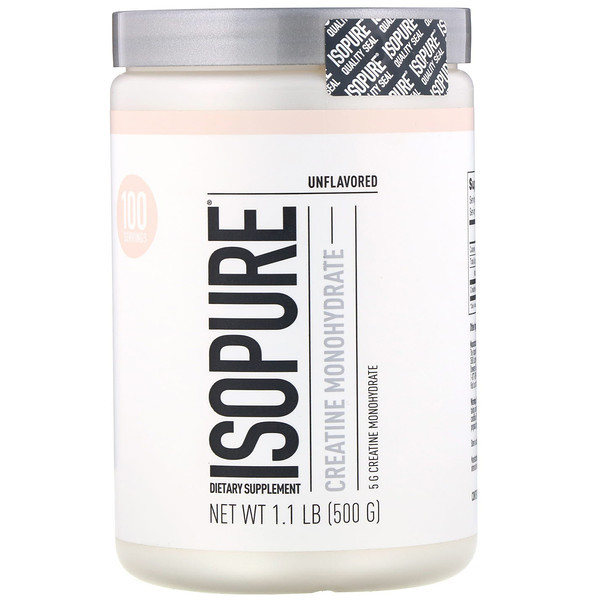 Natures Best, IsoPure, Creatine Monohydrate, Unflavored, 1.1 lb (500 g)