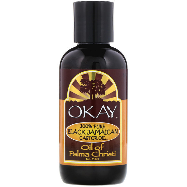 Okay, 100% Pure Black Jamaican Castor Oil, 4 oz (118 ml)
