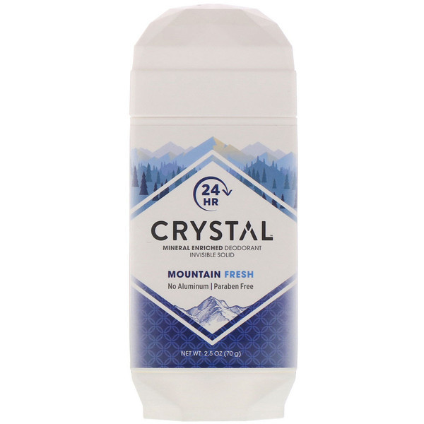 3 PACK of Crystal Body Deodorant, Mineral Enriched Deodorant, Invisible Solid, Mountain Fresh, 2.5 oz (70 g)
