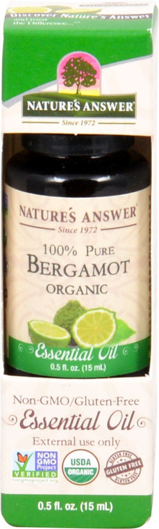Nature's Answer 100% Pure Organic Essential Oil Bergamot -- 0.5 fl oz
