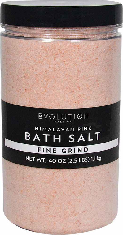 3 PACK of Evolution Salt Co Himalayan Bath Salt Fine Grind -- 40 oz