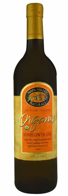 3 PACK of Napa Valley Naturals Organic Sunflower Oil -- 25.4 fl oz