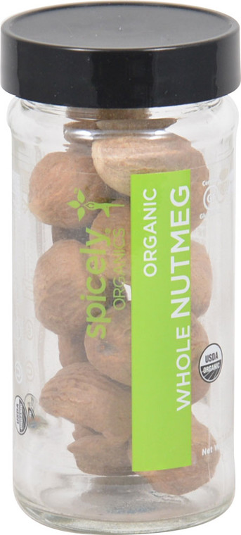 3 PACK of Spicely Organics Nutmeg Whole Jar -- 1.4 oz