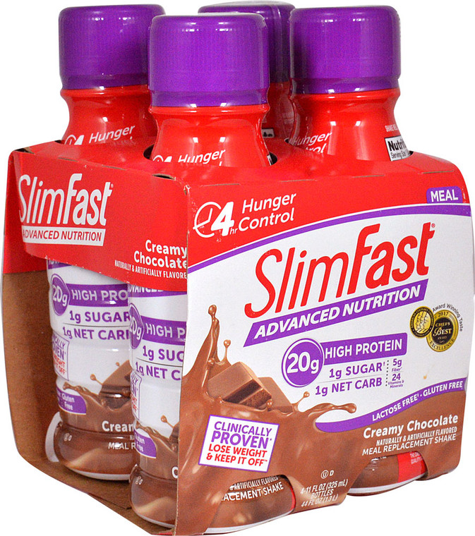 3 PACK of SlimFast Advanced Nutrition High Protein RTD Shake Creamy Chocolate -- 4 Pack