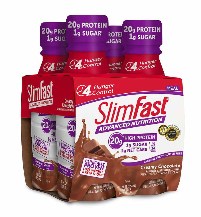 3 PACK of SlimFast Original High Protein RTD Shake Creamy Milk Chocolate -- 4 Pack