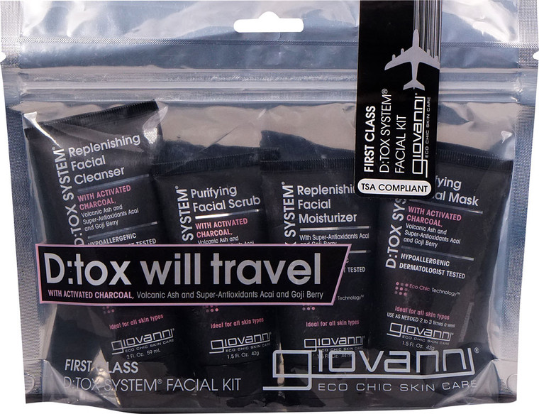 3 PACK of Giovanni Dtox System Facial Kit 4-Pieces -- 1 Kit