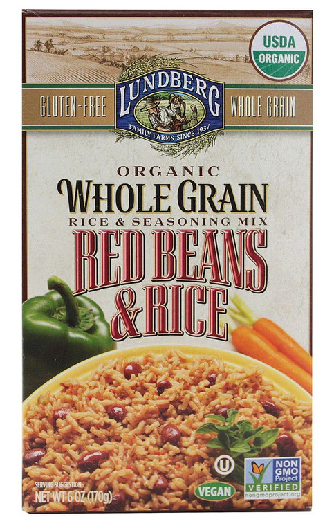 3 PACK of Lundberg Organic Whole Grain Red Beans and Rice -- 6 oz