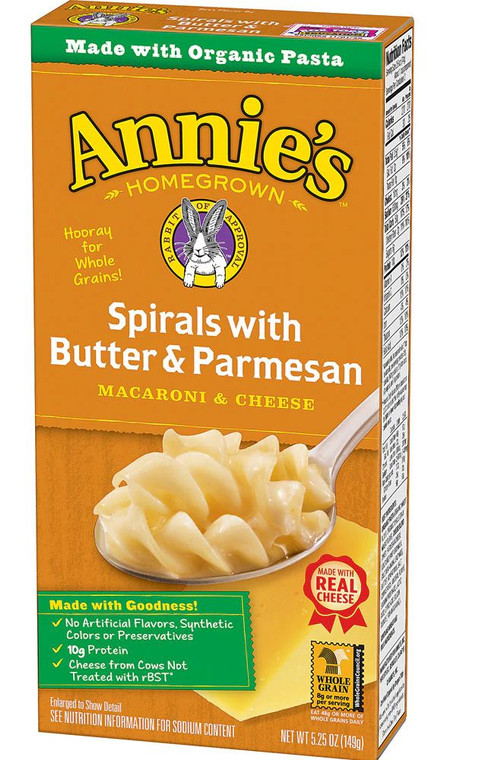 3 PACK of Annies Homegrown Spirals with Butter and Parmesan Macaroni & Cheese -- 5.25 oz