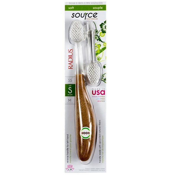 RADIUS, Source Toothbrush, Soft, 1 Replaceable Head Toothbrush