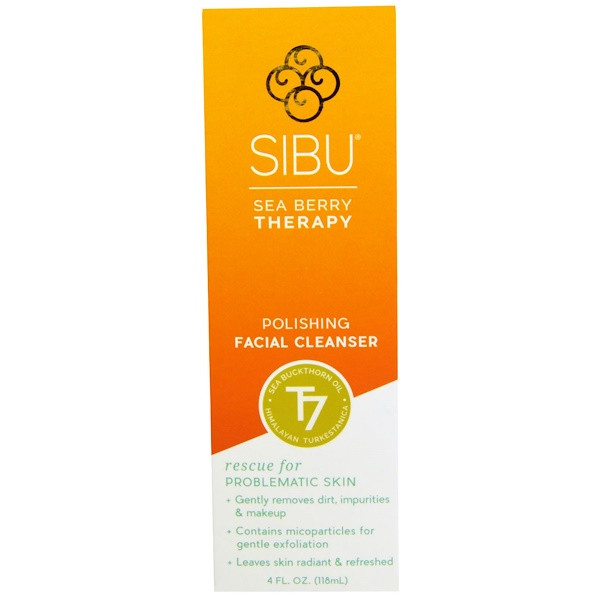 Sibu Beauty, Sea Berry Therapy, Polishing Facial Cleanser, Sea Buckthorn Oil, T7, 4 fl oz (118 ml)