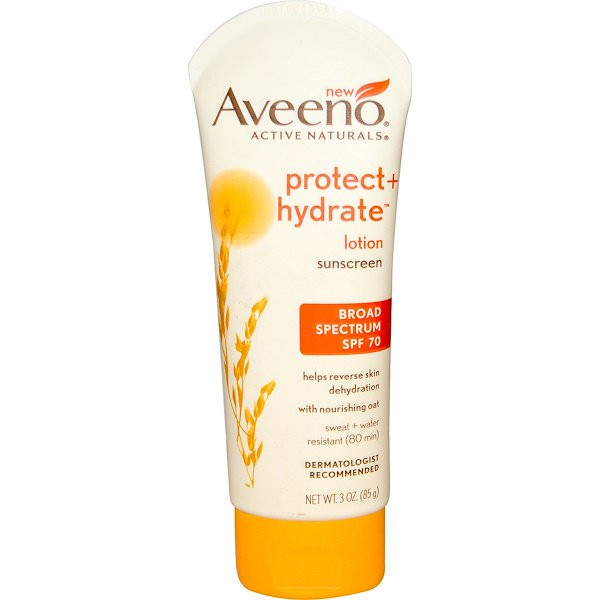 Aveeno, Active Naturals, Protect + Hydrate Lotion, Sunscreen, SPF 70, 3 oz (85 g)