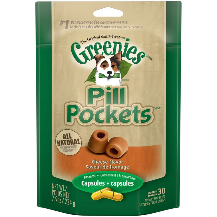 3 PACK of Greenies Pill Pockets Chesse Flavor Dog Treats Cheese -- 7.9 oz