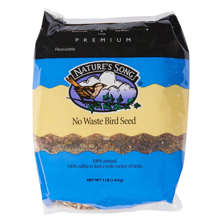 3 PACK of Natures Song No Waste Bird Seed -- 4 lb