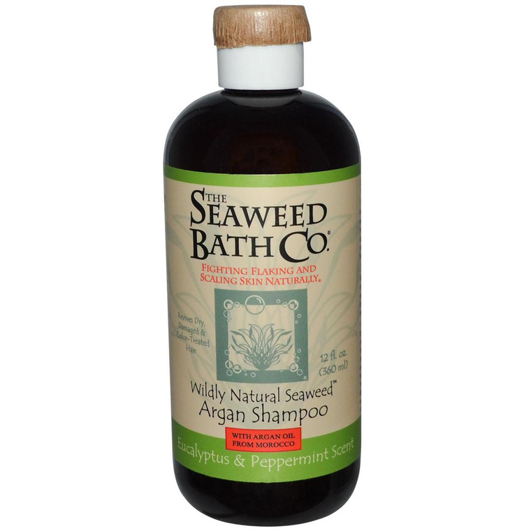 3 PACK of The Seaweed Bath Co Argan Shampoo Balancing Eucalyptus & Peppermint -- 12 fl oz