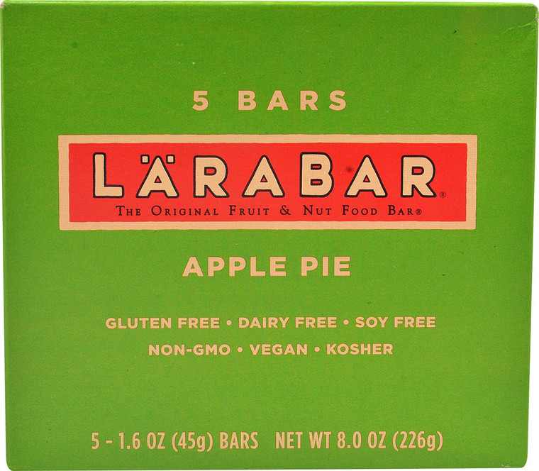 3 PACK of Larabar Fruit & Nut Food Bar Gluten Free Apple Pie -- 5 Bars