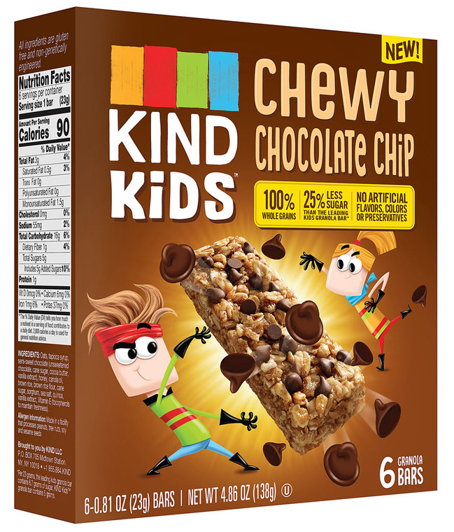 3 PACK of Kind Kids Granola Bars Gluten Free Chewy Chocolate Chip -- 6 Bars