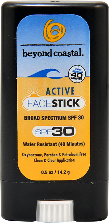 3 PACK of Beyond Coastal Active Face Stick Sunscreen SPF 30 -- 0.5 oz
