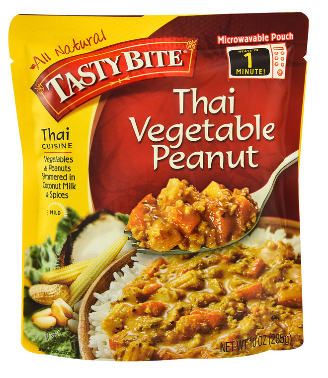 3 PACK of Tasty Bite Thai Entree Gluten Free Vegetable Peanut -- 10 oz