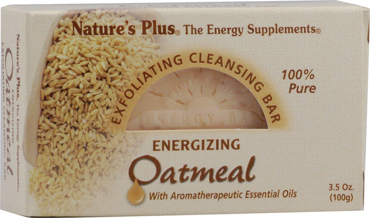 3 PACK of Nature's Plus, Oatmeal Exfoliating Cleansing Bar, 3.5 oz. (100 g)