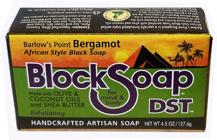 3 PACK of Block Soap Bar Barlows Point Bergamot -- 4.5 oz