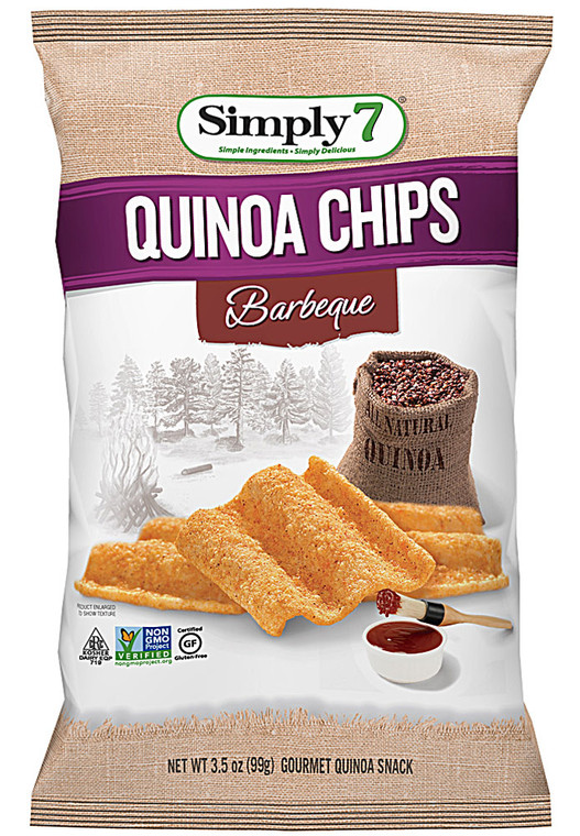 3 PACK of Simply 7 Quinoa Chips Gluten Free Barbeque -- 3.5 oz