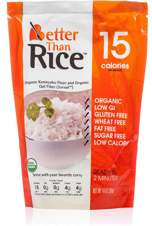 3 PACK of Better Than Rice Organic Konnyaku Flour & Organic Oat Fiber Rice Gluten Free -- 11 oz