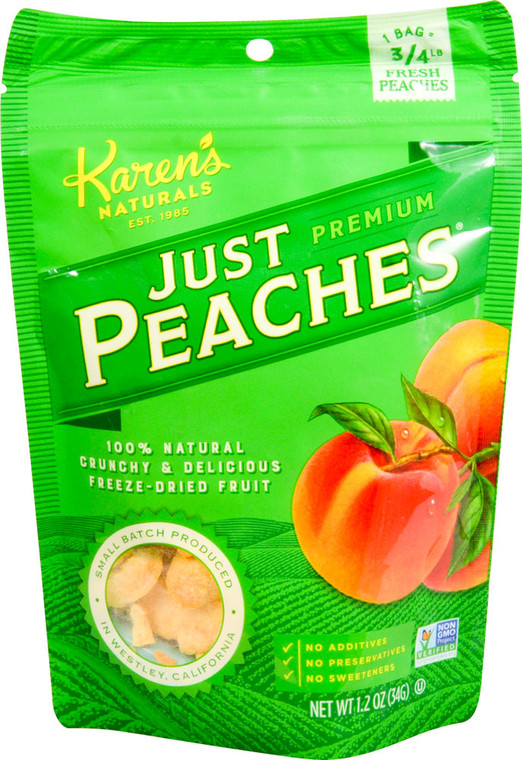 3 PACK of Karens Naturals Just Peaches -- 1.2 oz
