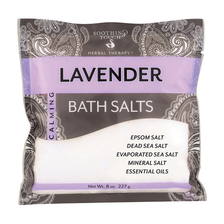 3 PACK of Soothing Touch Lavender Bath Salts -- 8 oz