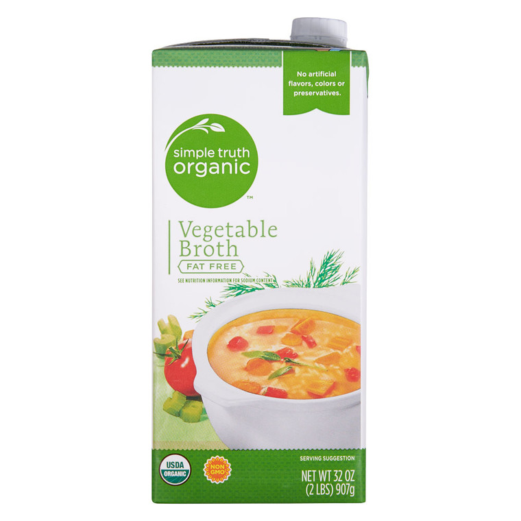 3 PACK of Simple Truth Organic Vegetable Broth -- 32 oz