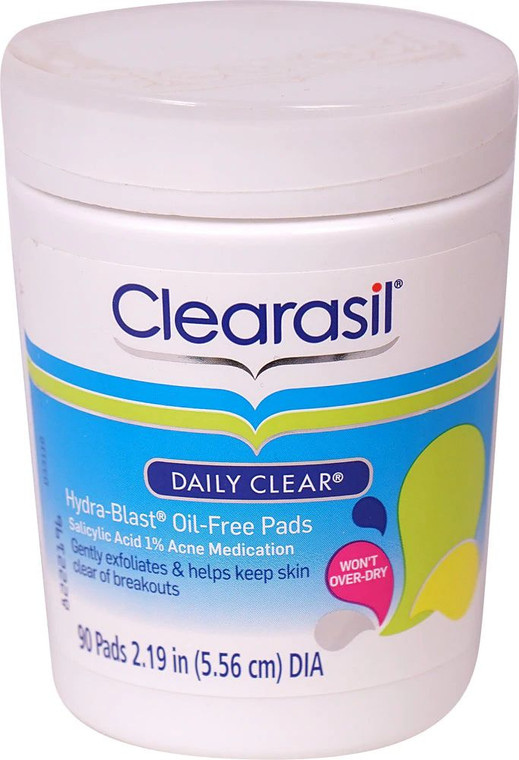 3 PACK OF Clearasil Daily Clear Hydra-Blast Oil-Free Pads -- 90 Pads