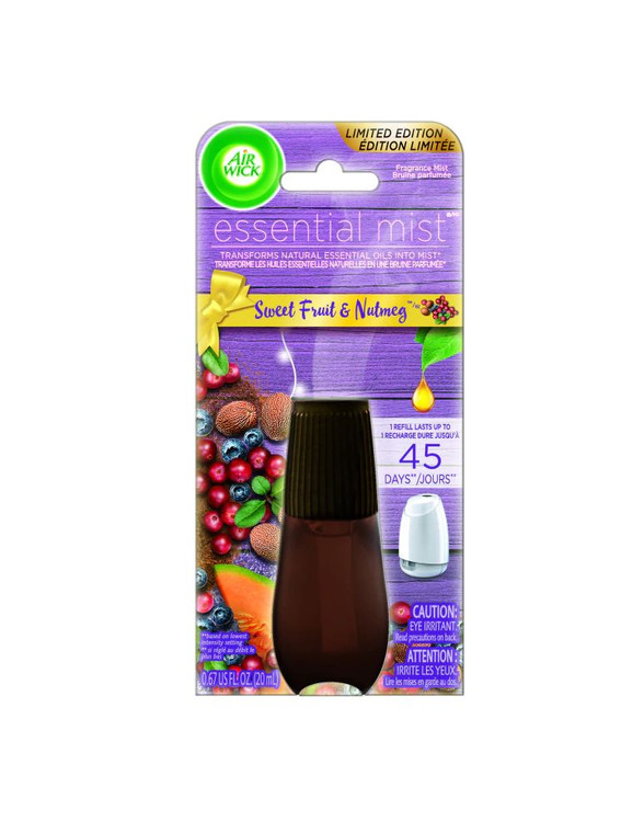 3 PACK OF Air Wick Essential Mist Refill - Sweet Fruit & Nutmeg -- 0.67 fl oz