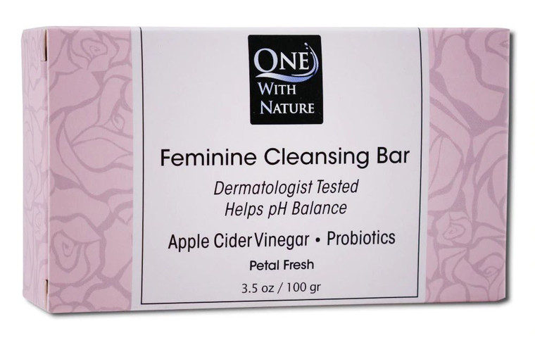 3 PACK OF One With Nature Feminine Cleansing Bar Petal Fresh -- 3.5 oz