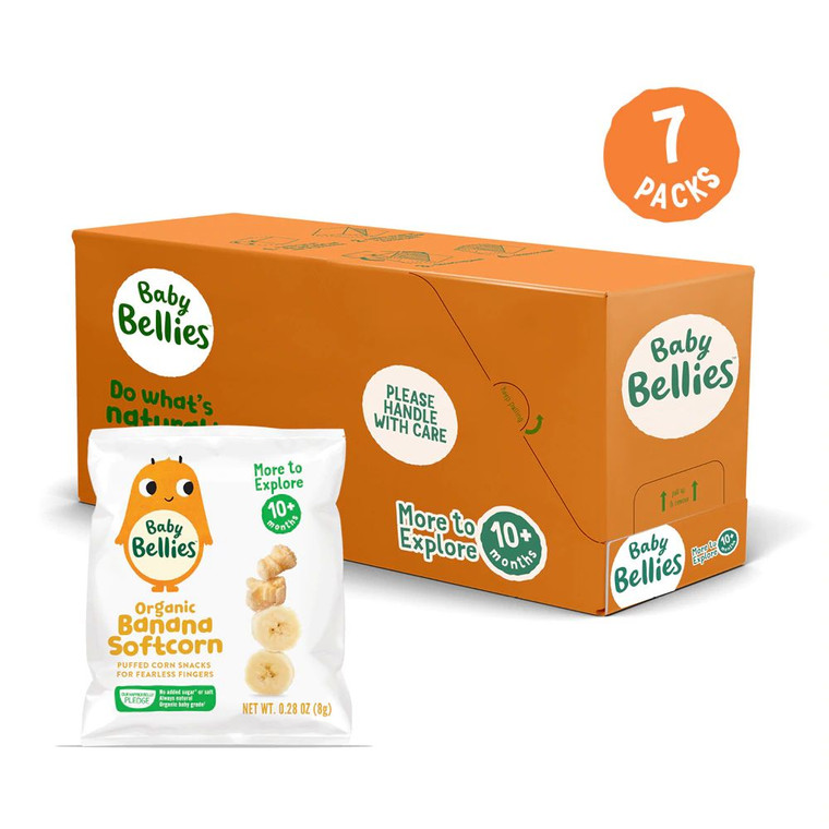 Little Bellies Organic Banana Softcorn -- 28 oz Each / Pack of 7