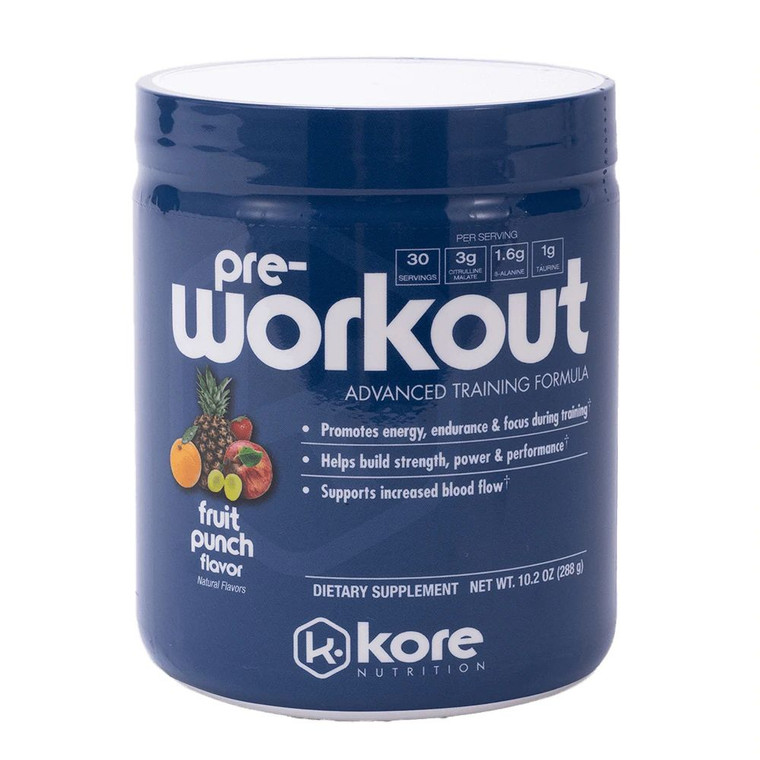 Kore Pre-Workout Fruit Punch -- 10.1 oz