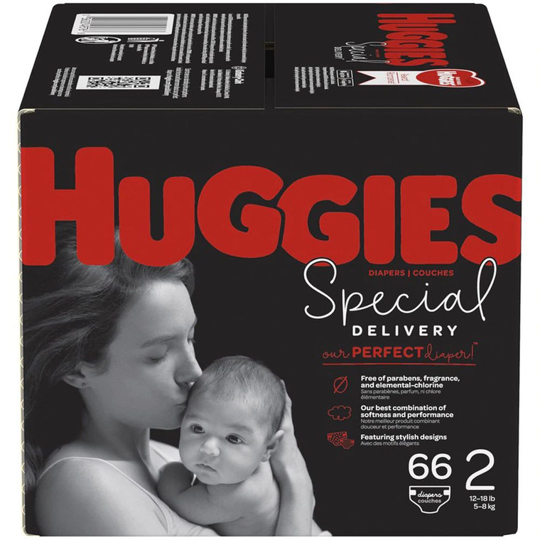 Huggies Special Delivery Baby Diapers Hypoallergenic Size 2 Giga Jr Pack -- 66 Diapers