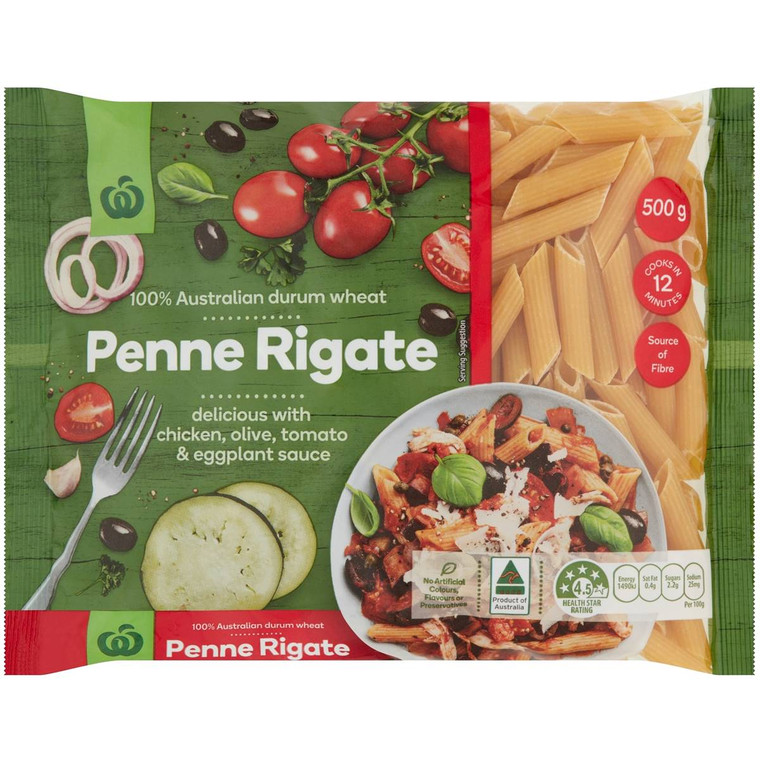 5 PACK of WW Pasta Penne Rigate 500g
