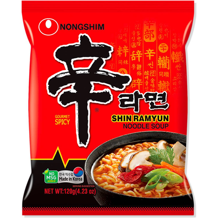 5 PACK of Nong Shim Instant Noodles Shin Ramyun 120g